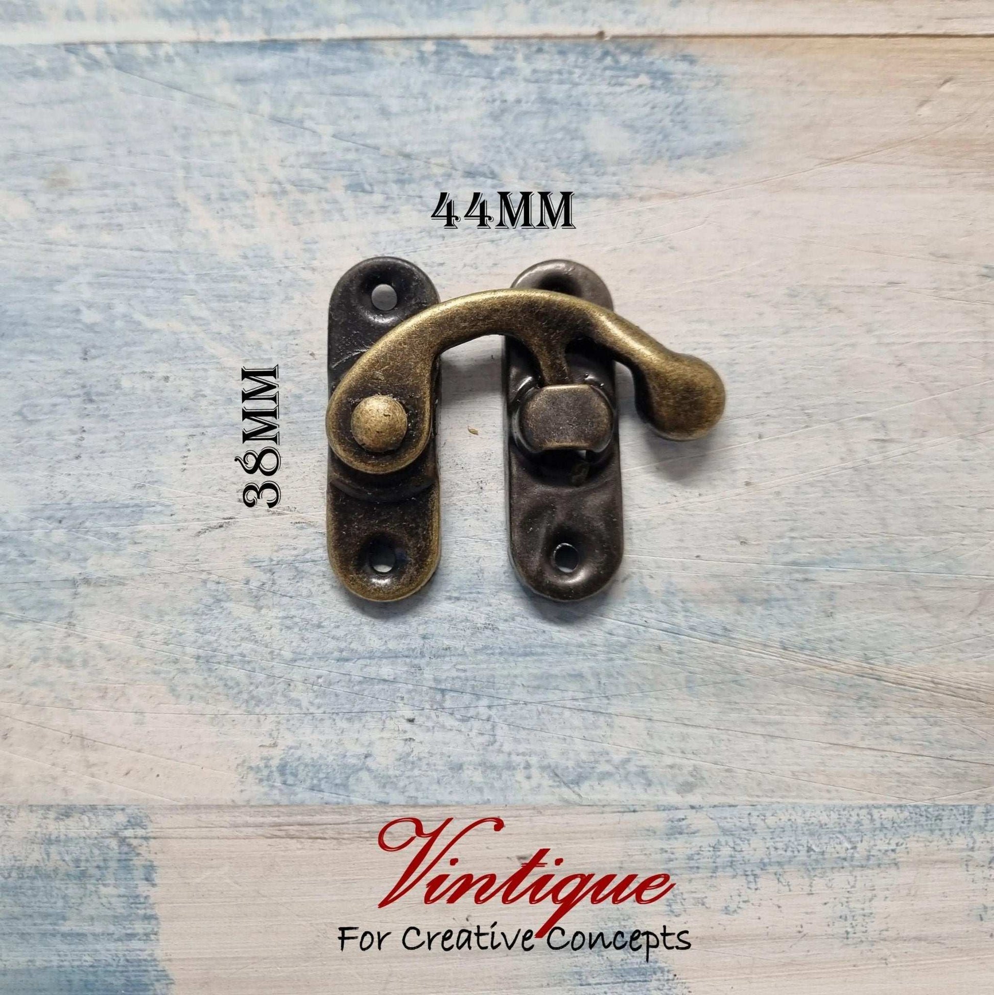 Vintage Style BRONZE Swing Box Clasp Closure Lock Latch for Furniture-Vintique Concepts