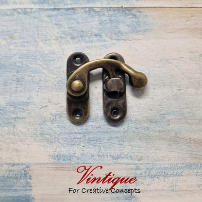 Vintage Style BRONZE Swing Box Clasp Closure Lock Latch for Furniture-Vintique Concepts