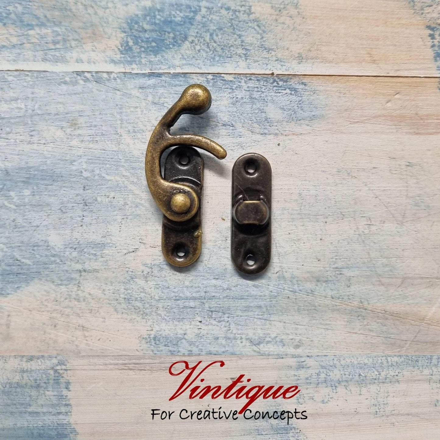 Vintage Style BRONZE Swing Box Clasp Closure Lock Latch for Furniture-Vintique Concepts