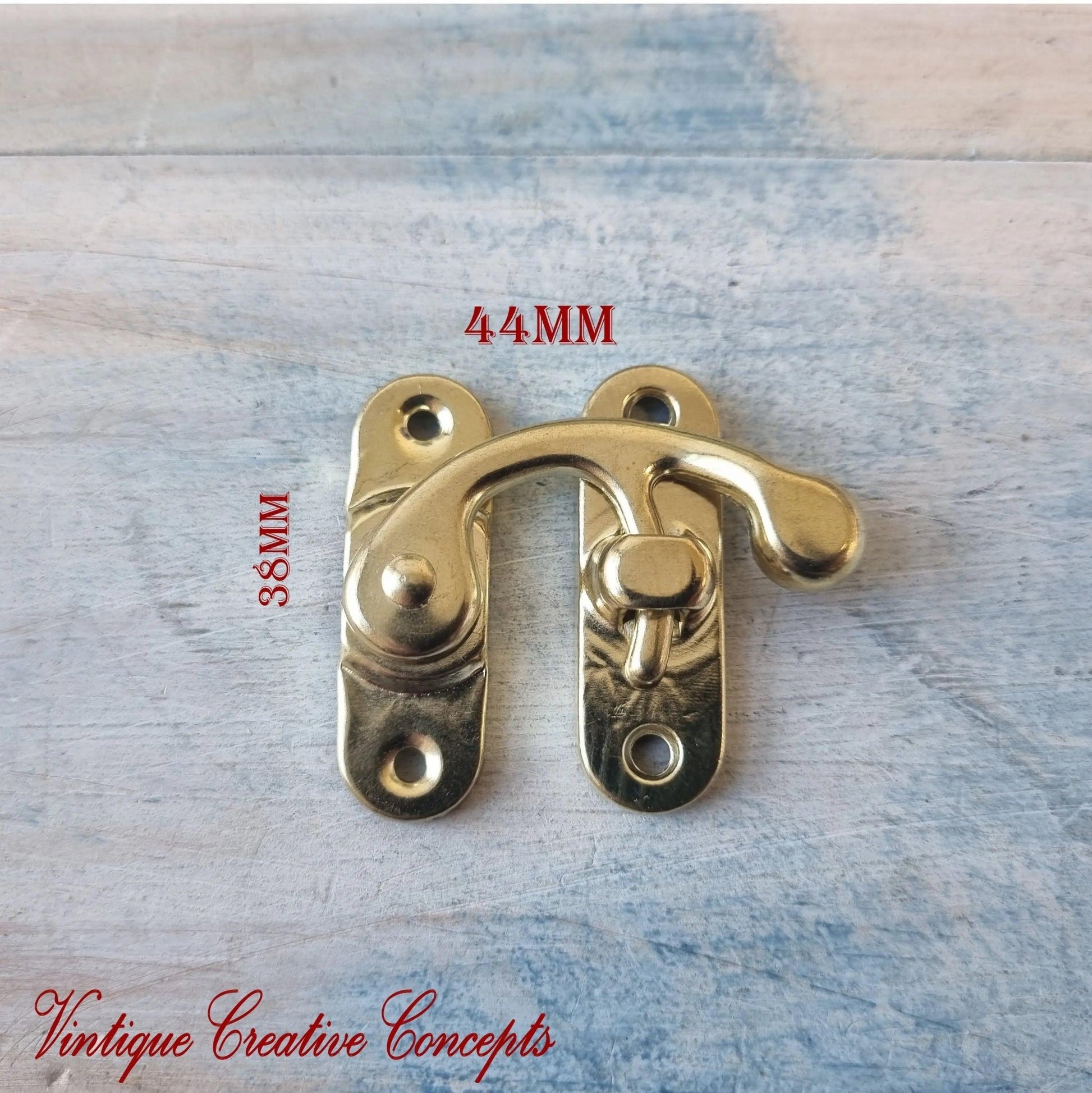 Vintage Style GOLD Swing Box Clasp Closure Lock Latch for Furniture-Vintique Concepts