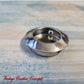 Vintique Round Stainless steel finger Flush Pull Handle 41mm dia SILVER-Vintique Concepts