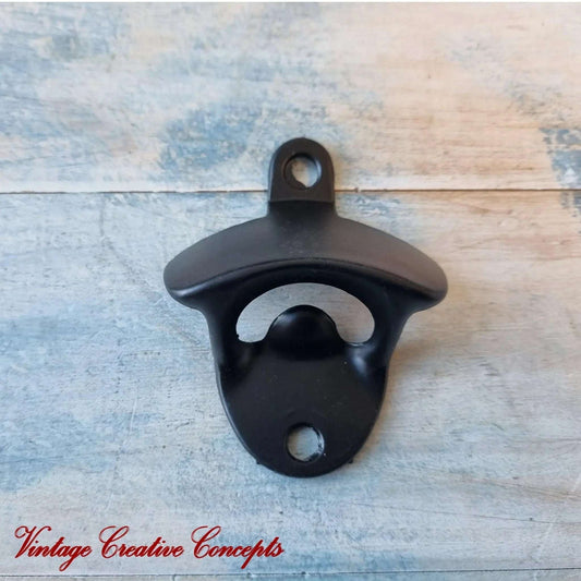 Wall Mounted Vintage Bottle opener for beer bottles etc-BLACK - Vintique Concepts