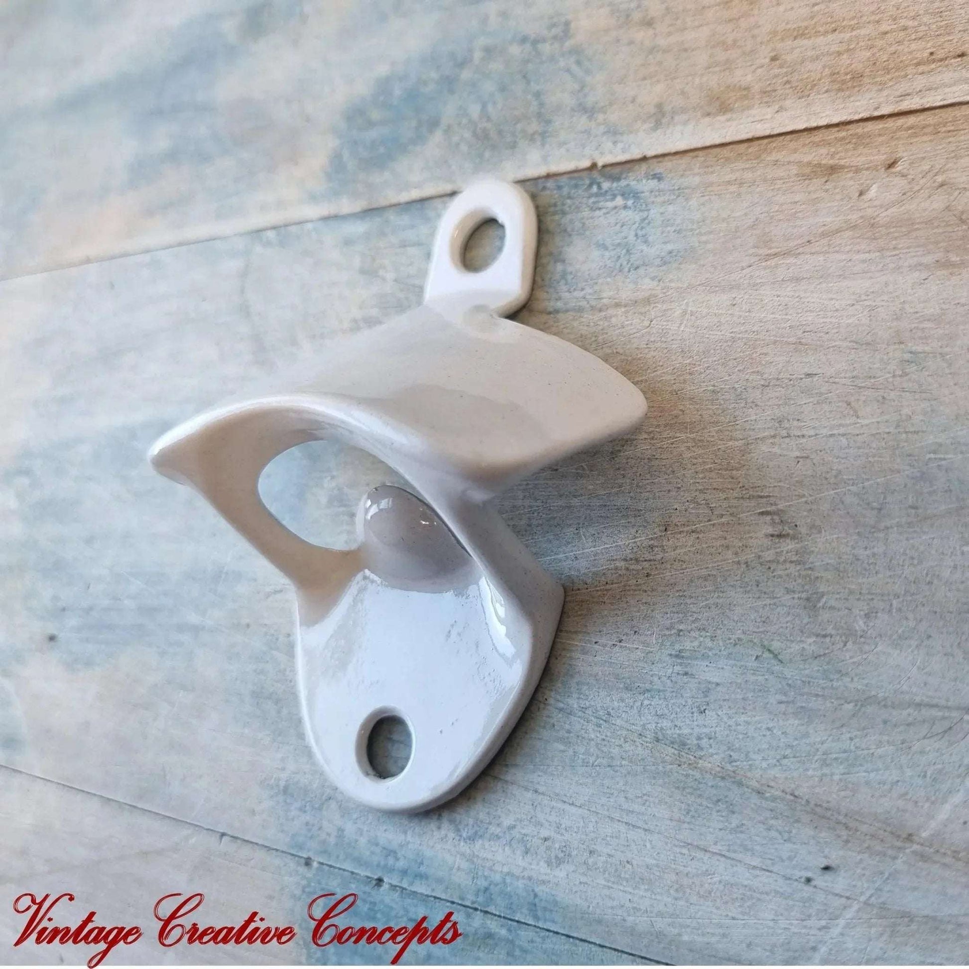 Wall Mounted Vintage Bottle opener for beer bottles etc-WHITE - Vintique Concepts
