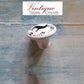 White Ceramic cabinet Knob Deer 35mm Dia