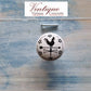 White furniture Ceramic Knob Crowing Rooster 35mm Dia