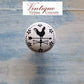 White furniture Ceramic Knob Crowing Rooster 35mm Dia