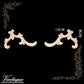 Windsor Scrolls Carved wood Appliques (sold in pairs) 12cm x 8cm-Vintique Concepts