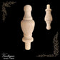 Woodcraft Emperors Wood Finial 72mm x 22mm Birch (each)-Vintique Concepts