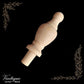 Woodcraft Emperors Wood Finial 72mm x 22mm Birch (each)-Vintique Concepts