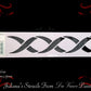 Woven Ribbons border contemporary furniture paint stencil 355mm x 75mm-Vintique Concepts