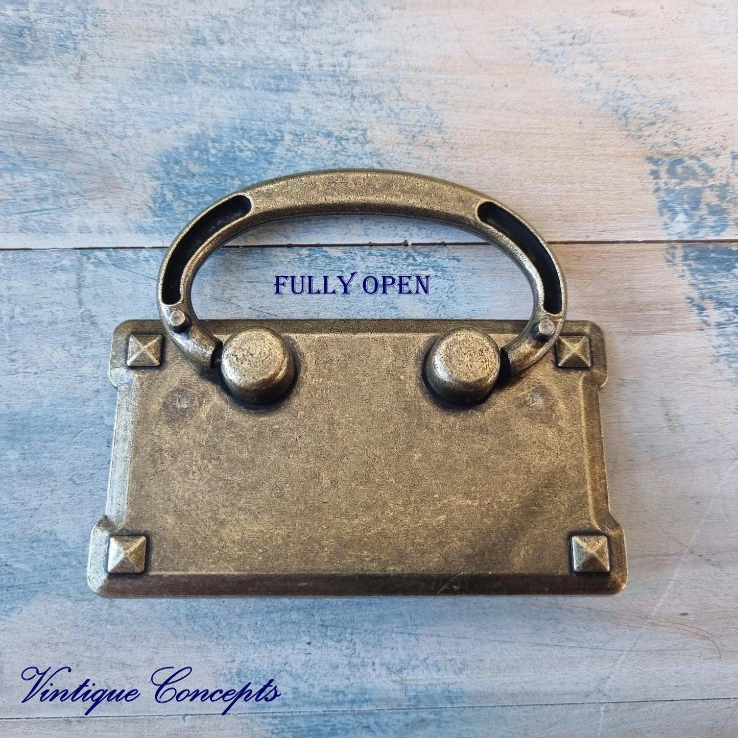 Ye Olde Bronze swing bail cabinet / drawer handle 96mm x 52mm-Vintique Concepts