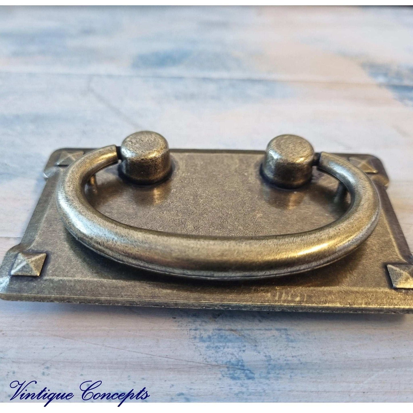 Ye Olde Bronze swing bail cabinet / drawer handle 96mm x 52mm-Vintique Concepts