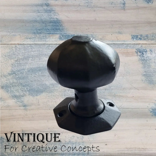 Cast Iron Mortice Octagonal Door Knob 60mm dia (each) - Vintique Concepts