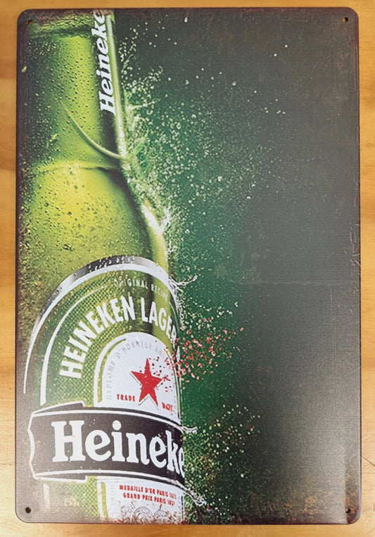 Heineken Bottle...Tin Sign-30cm x 20cm - Vintique Concepts